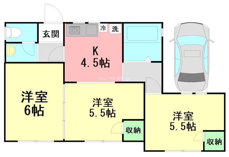 府川貸家東 間取り