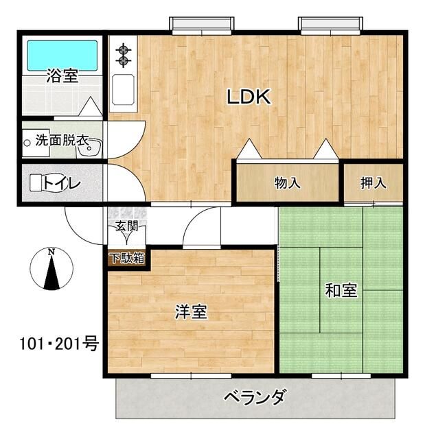 ウインズ湘南　2棟 101号室 間取り
