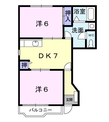 くりの木スクエアⅠ 101号室 間取り