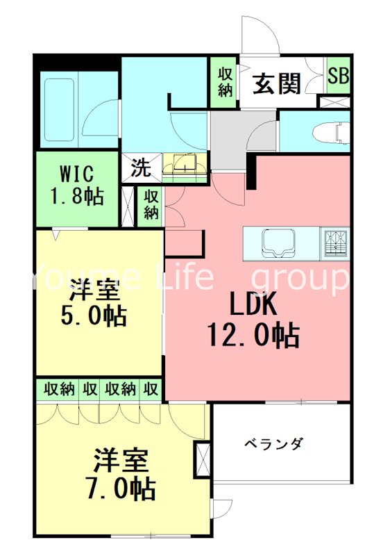 鎌倉静庵 202号室 間取り