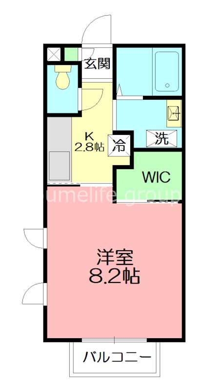 メゾン　ド　フォンティーヌ・A棟 201号室 間取り