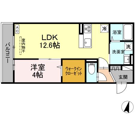 ソフィア栢山 202号室 間取り