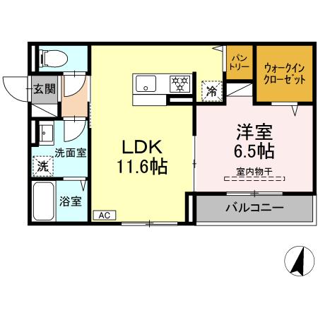 ソフィア栢山 205号室 間取り
