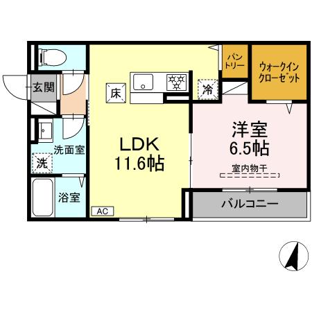 ソフィア栢山 105号室 間取り