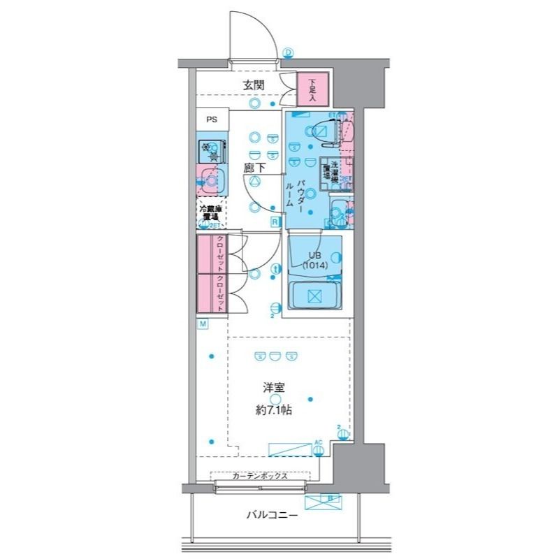 ジェノヴィア平塚 403号室 間取り