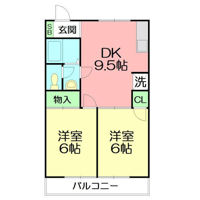 エントピア市川 102号室 間取り