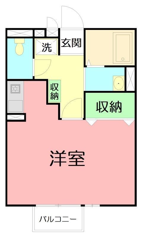 アムール 1F号室 間取り