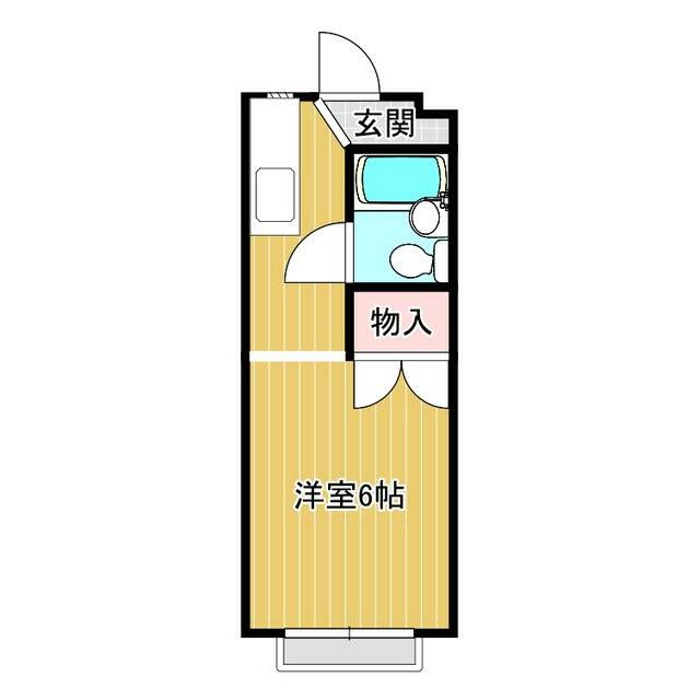 シティーコープ善行 2F号室 間取り