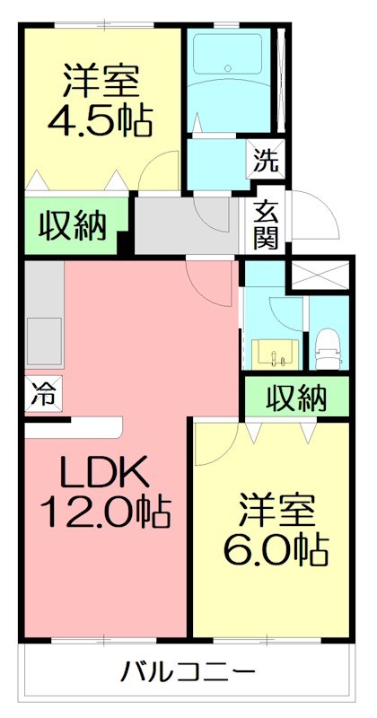第二フジハイツ  205号室 間取り