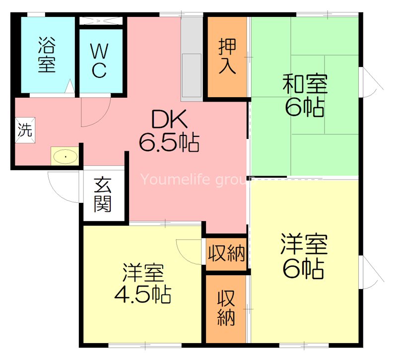 コーポ中沼Ⅱ 101号室 間取り