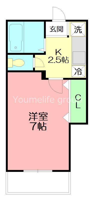 ルナリア 203号室 間取り