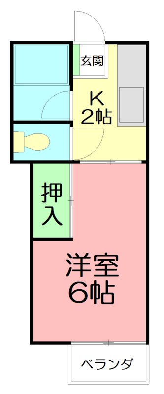 檜ハイツ  203号室 間取り