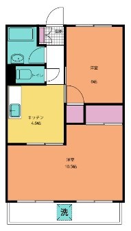 大雄山マンション 203号室 間取り