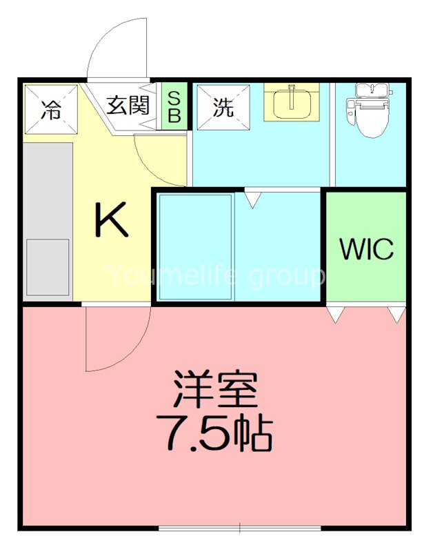 クロノスディオ 202号室 間取り