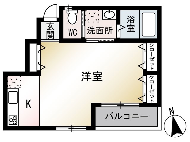 テアトル綾 103号室 間取り