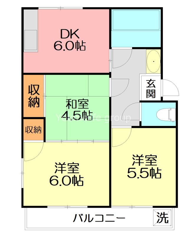 コーポ札場Ⅱ 203号室 間取り