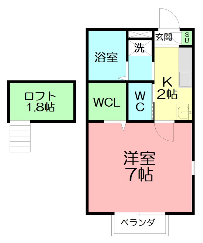 ALAND 201号室 間取り