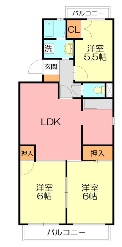 メゾンリヴィエール 302号室 間取り