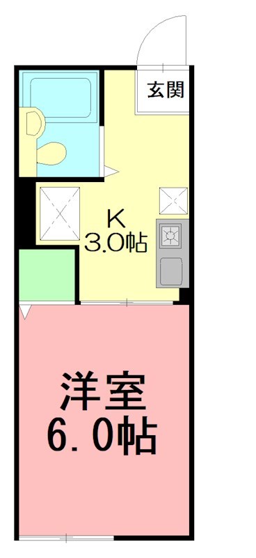 シティハイムナカザト 102号室 間取り