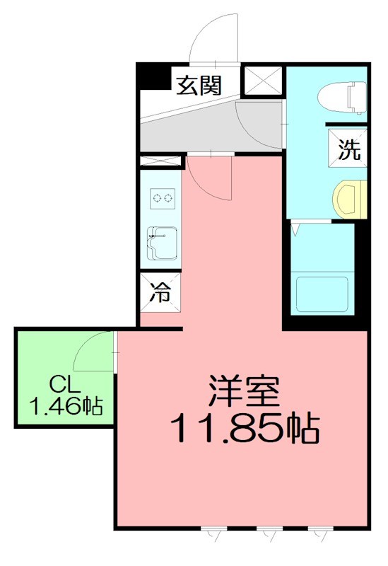 ミッドタウンプレイス 203号室 間取り