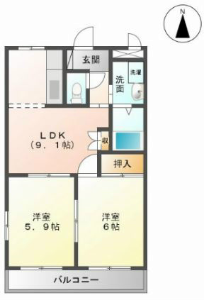 リヴィエール宮前 106号室 間取り