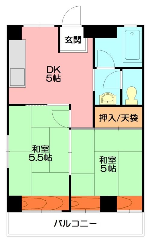 中西ビル 203号室 間取り