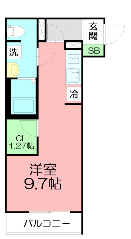 ミッドタウンプレイス 201号室 間取り