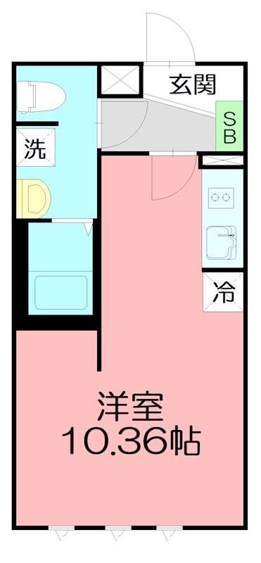 ミッドタウンプレイス 102号室 間取り