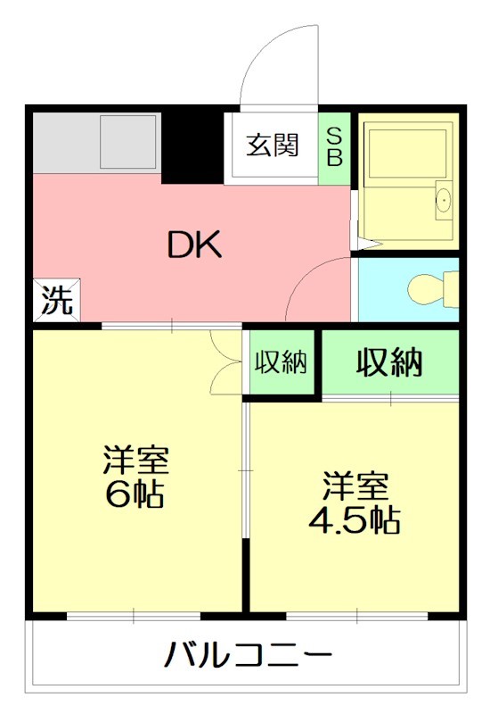 エリール岩崎 206号室 間取り