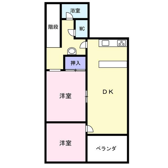 緑ヶ丘2丁目賃貸 201号室 間取り