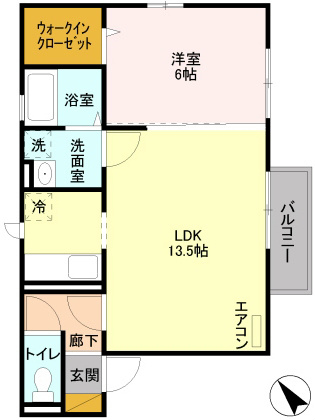 プレミールB 202号室 間取り