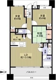 クオス小田原栄町 1003号室 間取り