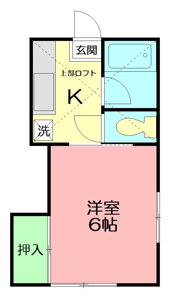 ビラ山富士 101号室 間取り