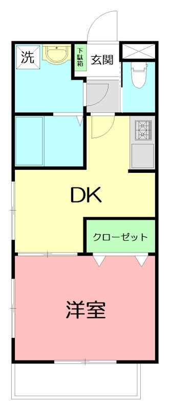 セレーノ夕陽ケ丘 201号室 間取り