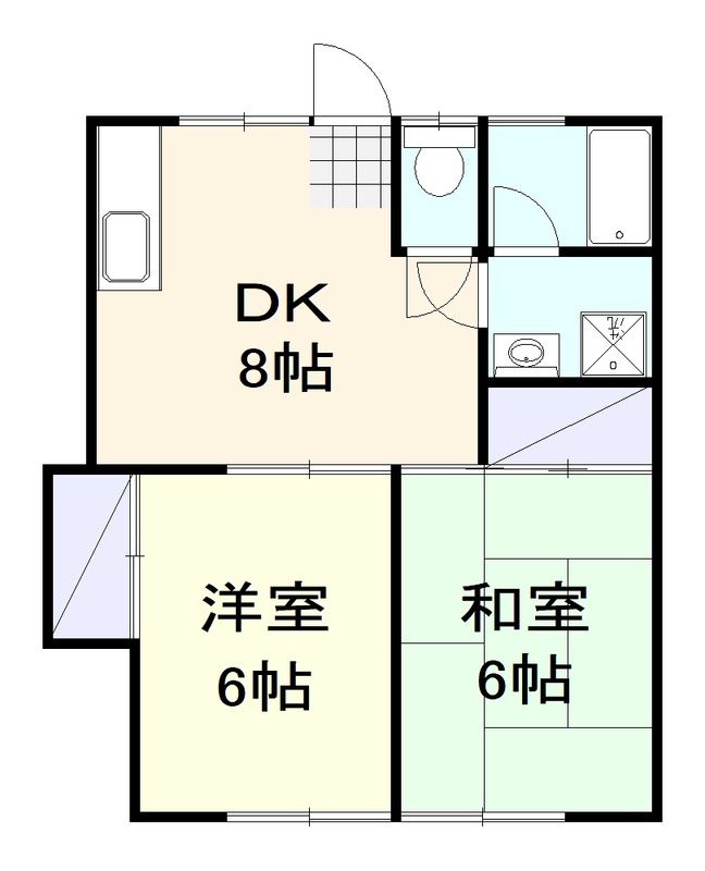 スカイハイツ 103号室 間取り