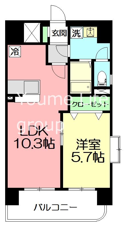 ドメイン藤沢 501号室 間取り