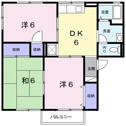 シャトレ湯川Ｂ 202号室 間取り