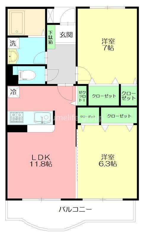 トーラス 103号室 間取り