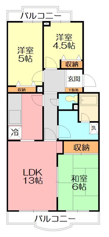 セードルはだの 307号室 間取り