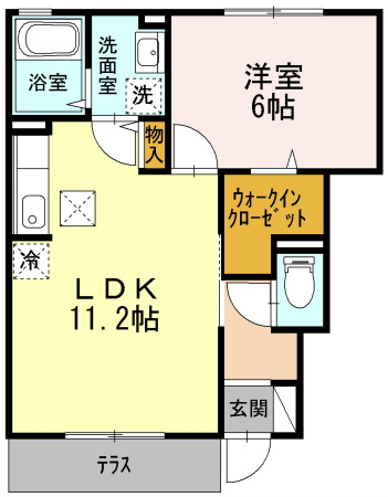 ハイネスA  105号室 間取り
