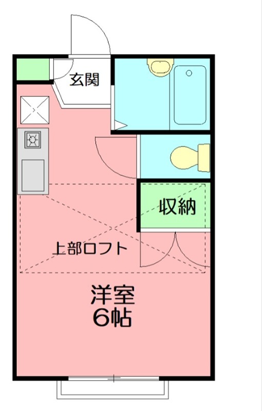 オークスＧ 202号室 間取り