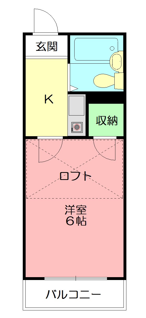ピュアタウン落合 102号室 間取り