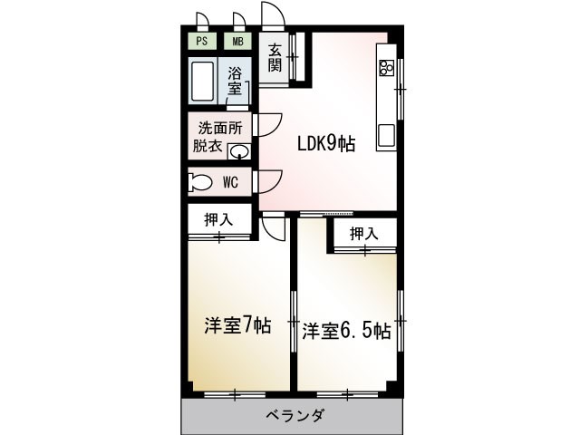東ハイツB 305号室 間取り