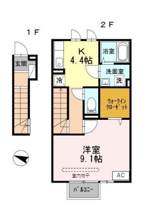 アーク・ヒルズ 201号室 間取り