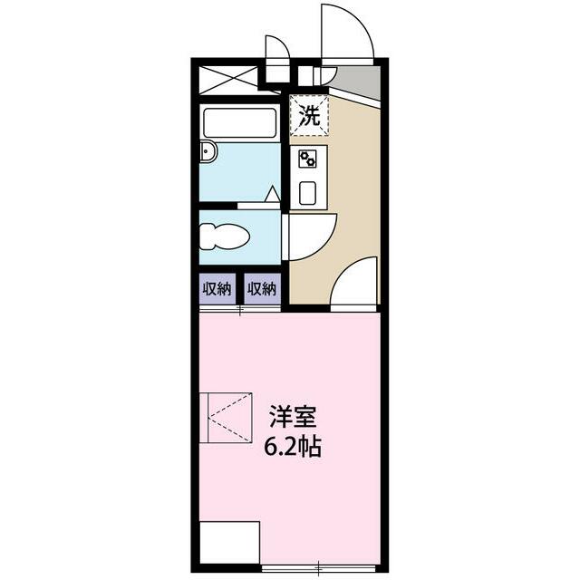 CASA小原台 106号室 間取り