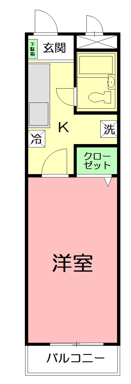 ハウスポートナルセ ２C号室 間取り