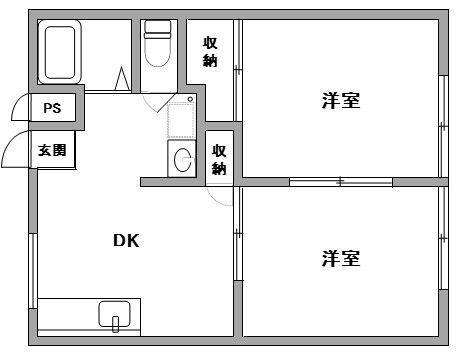 ハイツくにさき 102号室 間取り