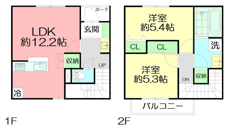 エクレールパティオ 101号室 間取り