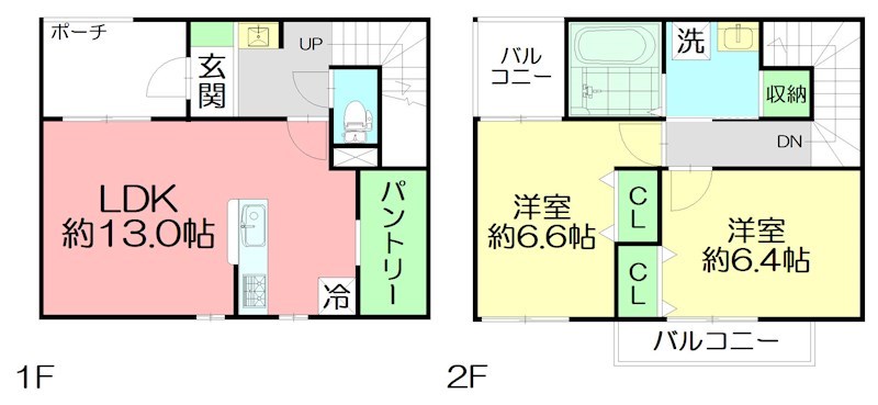 エクレールパティオ 102号室 間取り