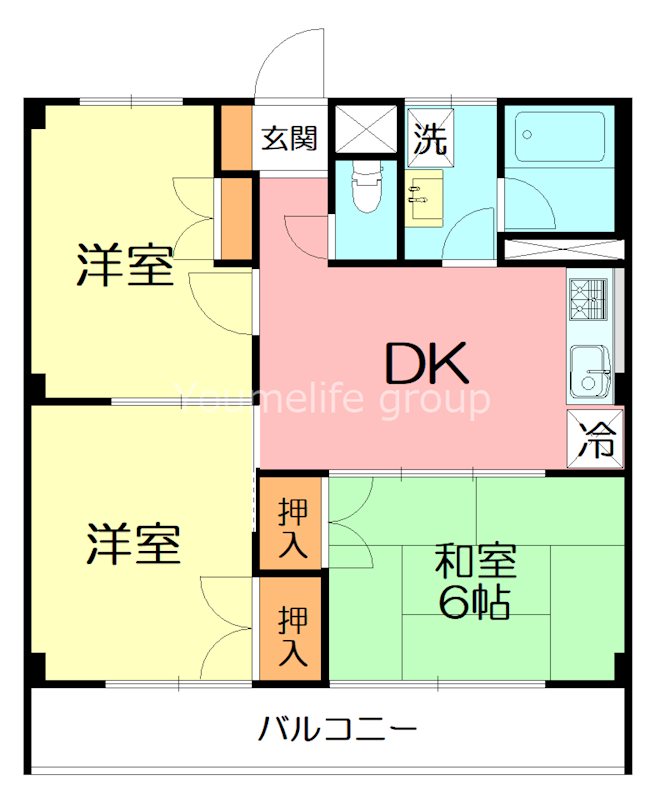 セトハイツD 203号室 間取り